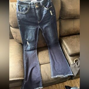 KanCan Dark Blue Flare Jeans